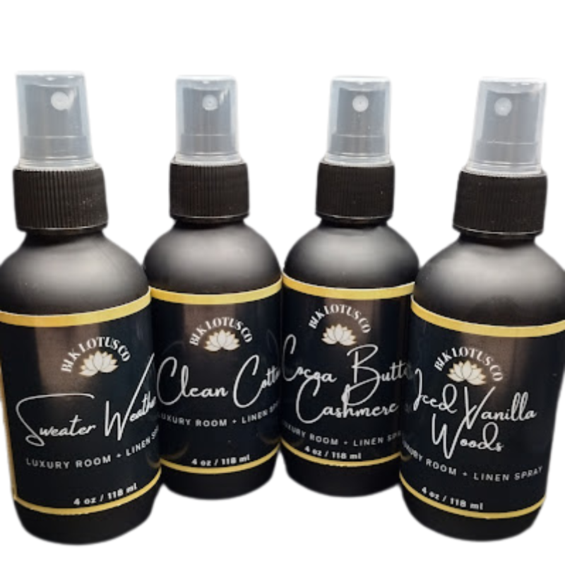 BLK Lotus Co.'s Luxe Room & Linen Sprays: Transform Your Space with Captivating Scents and Lasting Freshness