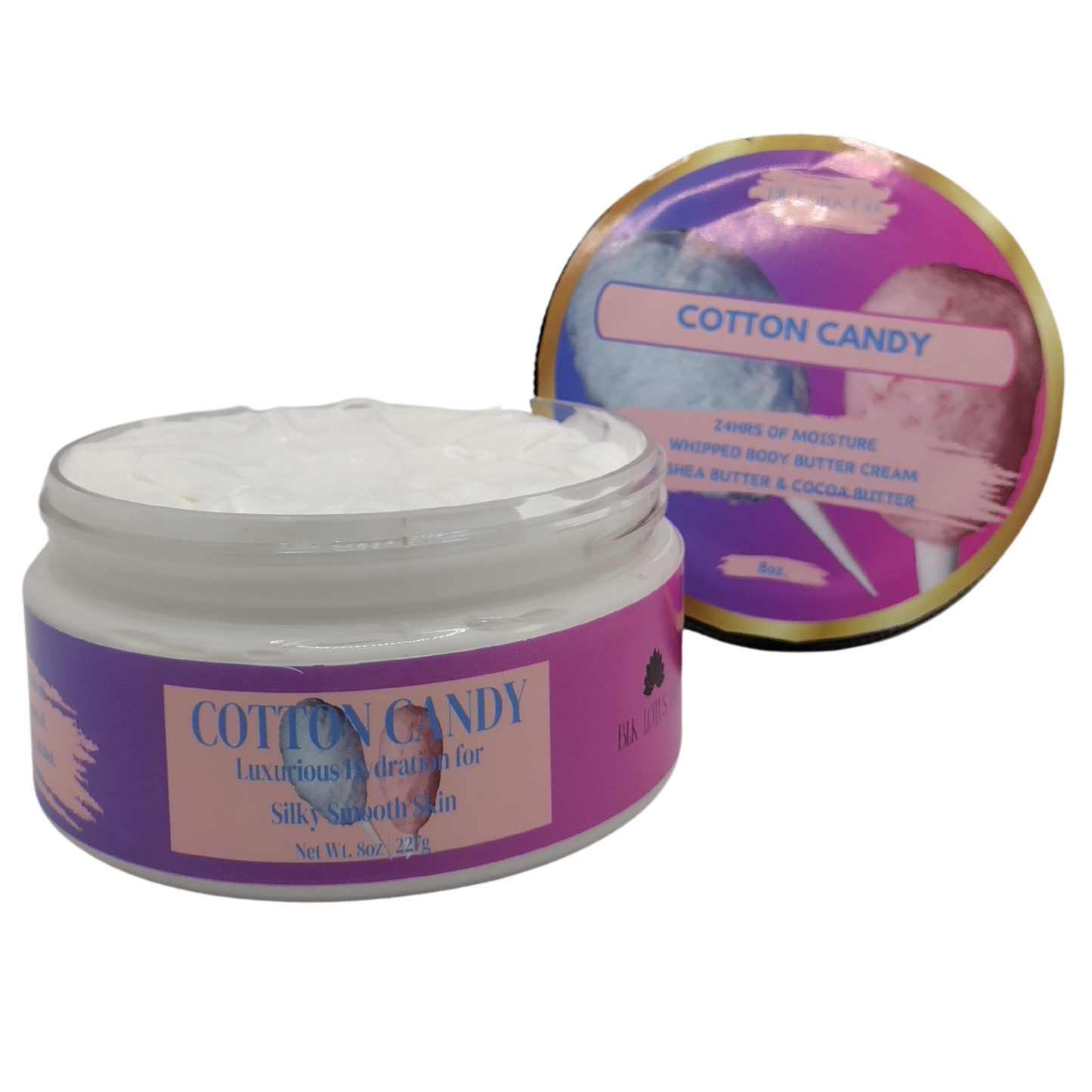 Sweet & Hydrating Cotton Candy Whipped Body Butter | BLK Lotus Co