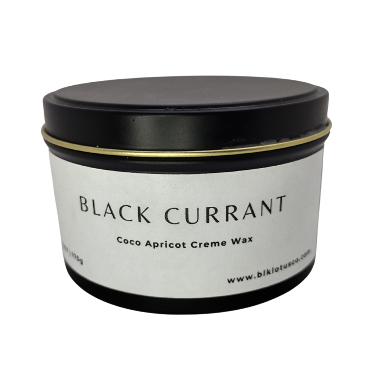 BLK Lotus Co Luxury Black Currant Candle – 6 oz Coco Apricot Crème Wax with Crackling Wooden Wick