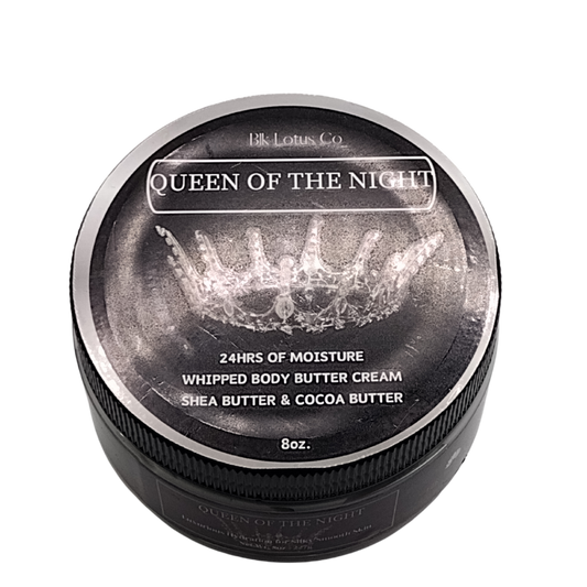 BLK Lotus Co Luxury Queen of the Night Whipped Body Butter Cream – 24-Hour Hydration with Shea & Cocoa Butter