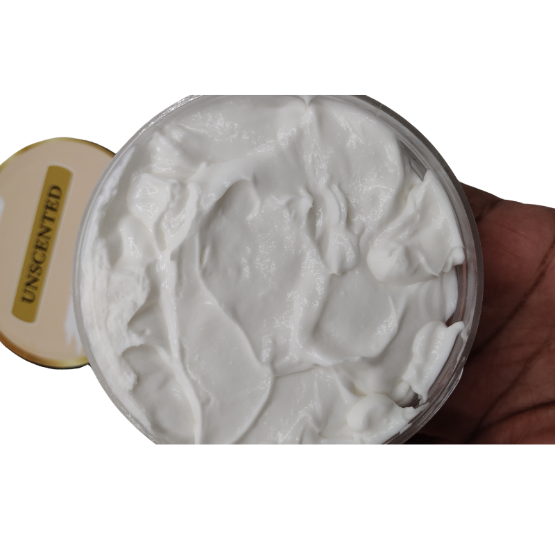 BLK Lotus Co Luxury Unscented Whipped Body Butter Cream for Sensitive Skin – 24-Hour Hydration with Shea & Cocoa Butter