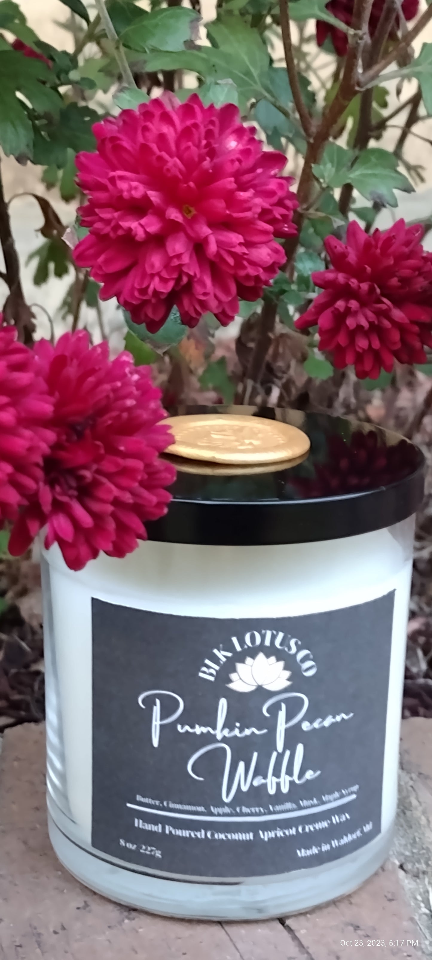 Blk Lotus Co 8oz Pumpkin Pecan Waffle Delight: Hand-Poured Luxury Candle